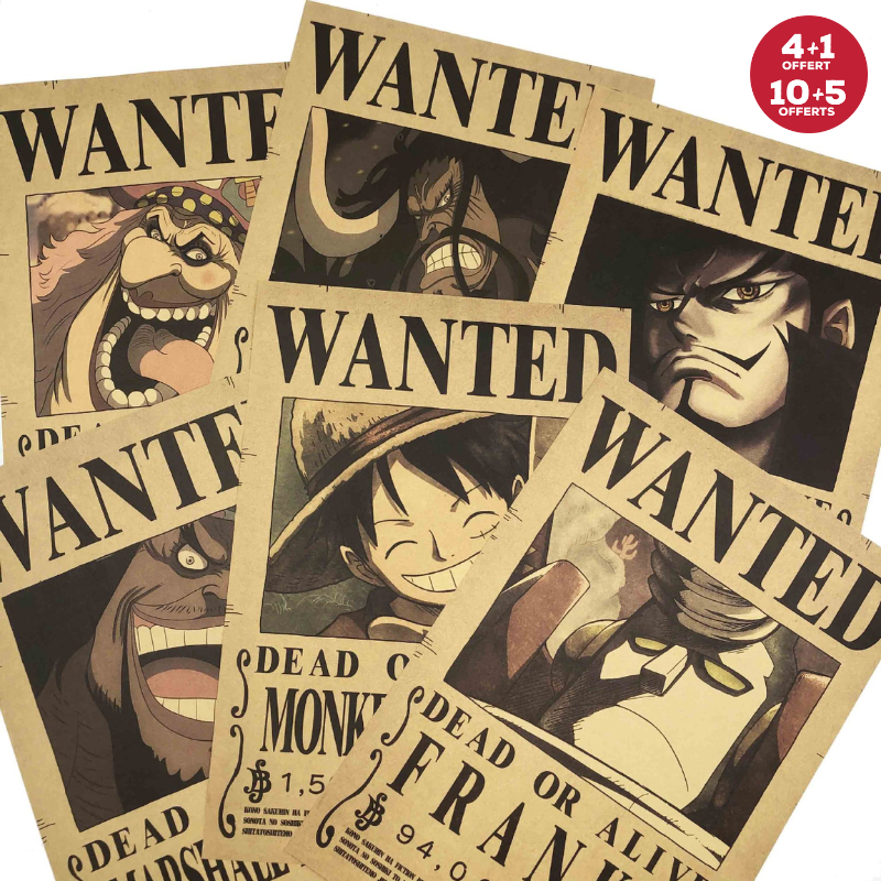 Avis de Recherche Gold Roger Wanted | One Piece Boutique