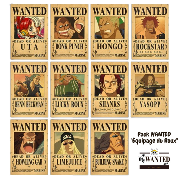 PACK WANTED - Équipage du "Roux" (11)