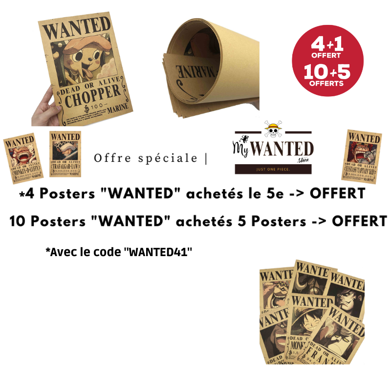 WANTED - Monkey D. Luffy "Joy Boy" (3 Mds) [One Piece]