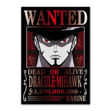 BLACK WANTED - Dracule Mihawk (3.5M) [One Piece]