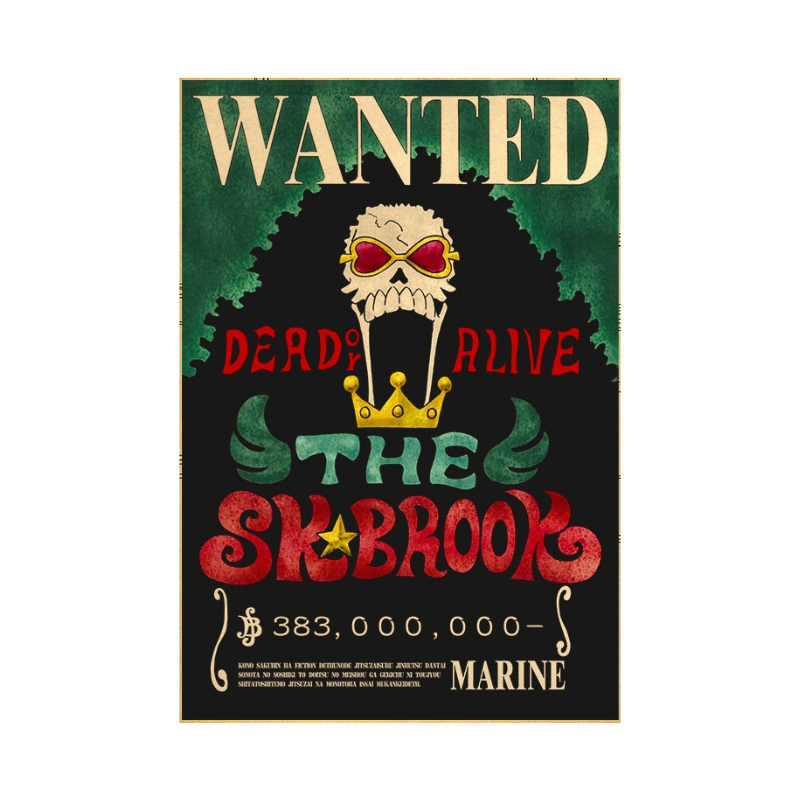 Poster avis de recherche Brook One Piece
