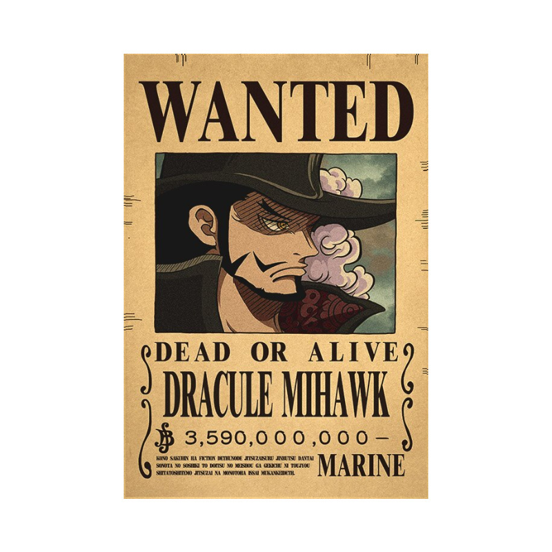 WANTED - Dracule Mihawk (3,5 Mds) [One Piece]