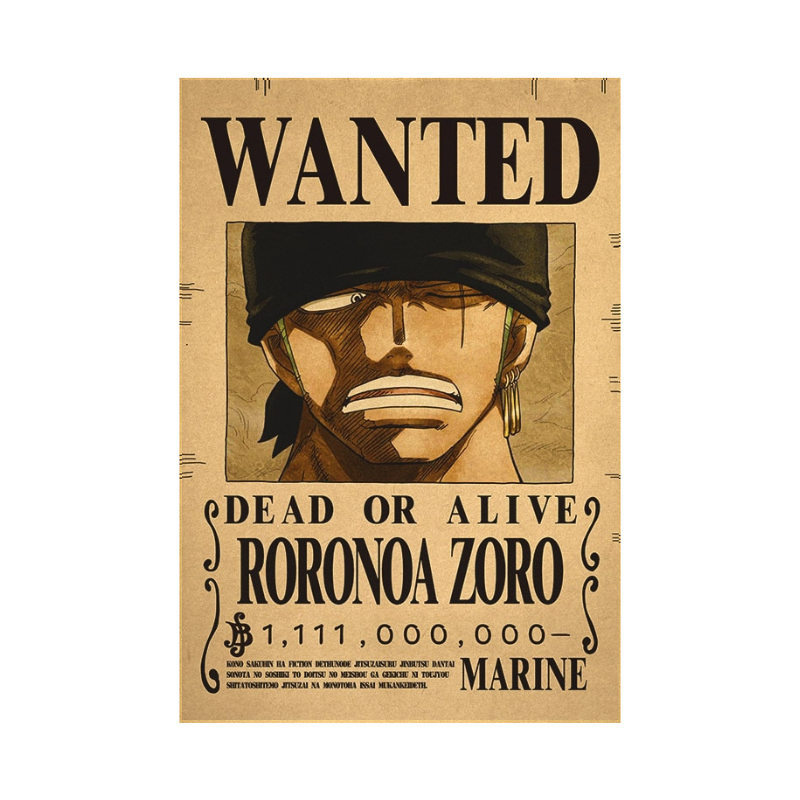 WANTED - Roronoa Zoro (1.1 Mds) [One Piece]